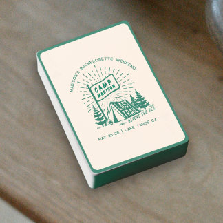 Jeu De Cartes Week-end de camping pour filles célibataires rétro