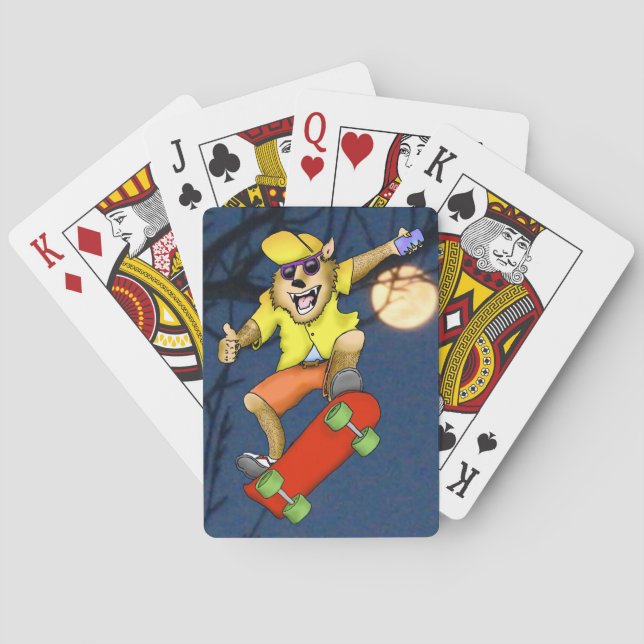Jeu De Cartes Werewolf Skateboarder Jouer aux cartes (dos)
