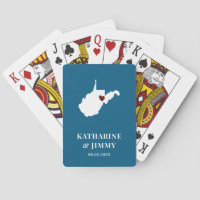 West Virginia Wedding Favor Deck of Cards, Carte