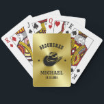 Jeu De Cartes Western Cowboy Casquette Groomsmen Nom personnalis<br><div class="desc">Cadeaux personnalisés pour les groomsmen avec thème western cowboy. Décoré de casquette de cowboy avec police vintage occidentale. Le texte et la couleur sont modifiables à l'aide de l'outil de conception pour s'adapter à votre occasion. Obtenez ce cadeau de personnaliser pour les mariages, les célibataires, les fiançailles ou toute autre...</div>