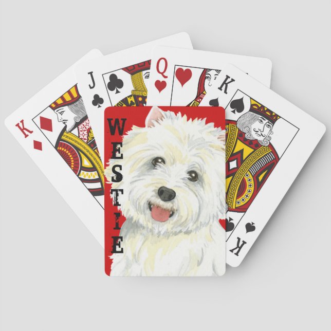 Jeu De Cartes Westie Color Block Jouer des cartes (dos)