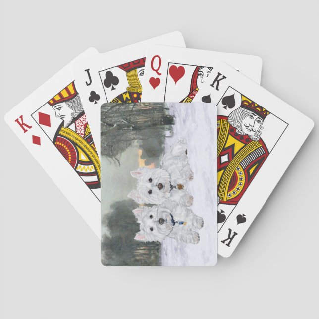 Jeu De Cartes Westies en hiver (dos)