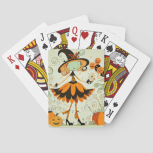 Jeu De Cartes whimsical/sorcière/citrouille/chute