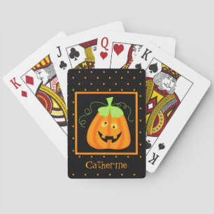 Jeu De Cartes Whimy Citrouille d'Halloween en noir