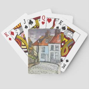 Jeu De Cartes Whitby Steps Scarborough Peinture originale