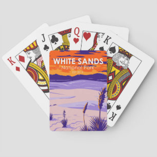 Jeu De Cartes White Sands National Park Nouveau Mexique Vintage