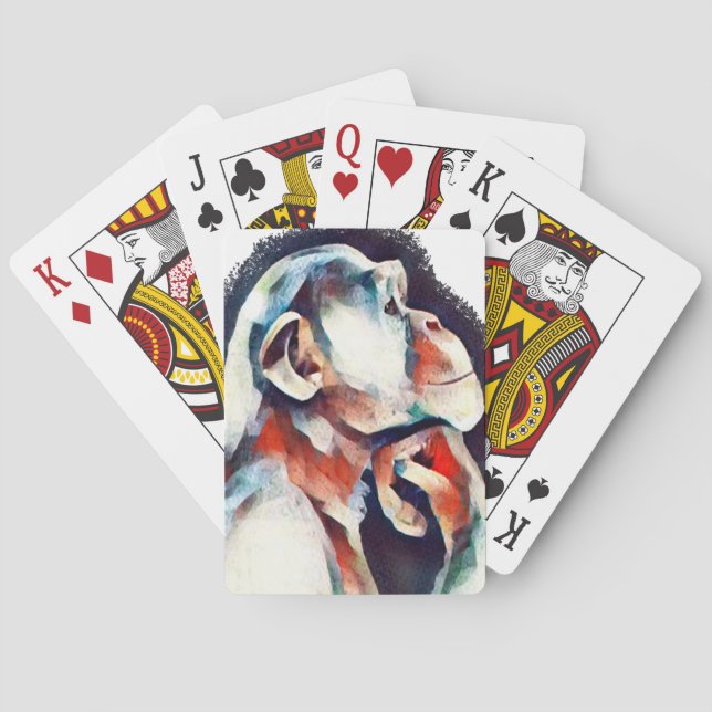 Jeu De Cartes White thinker monkey (dos)