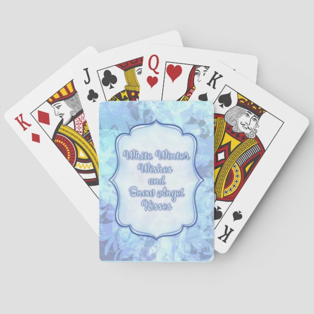 Jeu De Cartes White Winter Wings & Snow Angel Kisses Whimsical (dos)