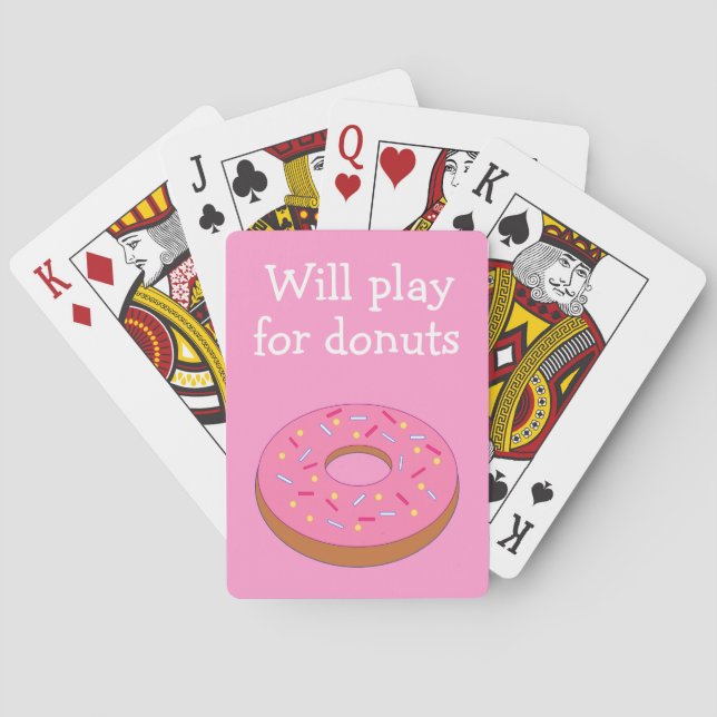 Jeu De Cartes Will Play pour Donuts amusant graphique (dos)