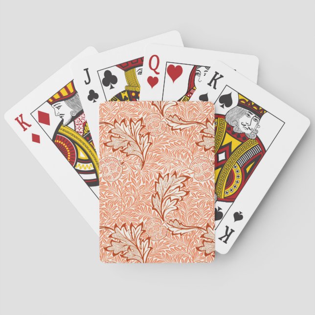 Jeu De Cartes William Morris Botanical Apple Design (dos)