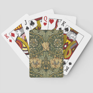 Jeu De Cartes William Morris Honeysuckle Vert Floral