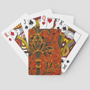 Jeu De Cartes William Morris India Rouge Floral Vintage Classiqu