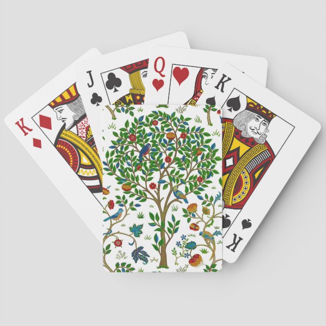 Jeu De Cartes William Morris Motif de l'arbre de vie (dos)