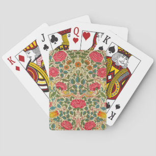 Jeu De Cartes William Morris Rose Floral Chintz rose