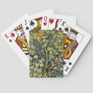 Jeu De Cartes William Morris Vintage Faisan Écureuil Fleur