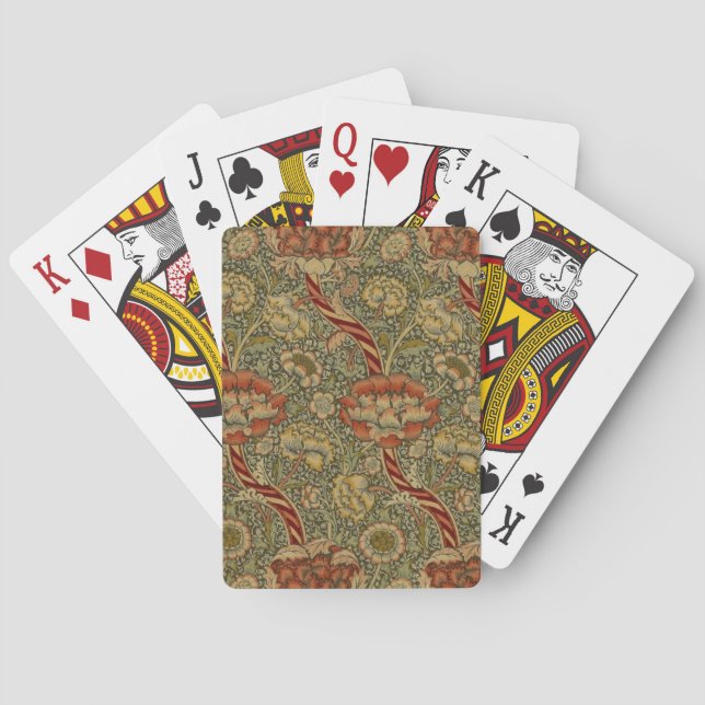 Jeu De Cartes William Morris Wandle Anglais Floral Damask Design (dos)