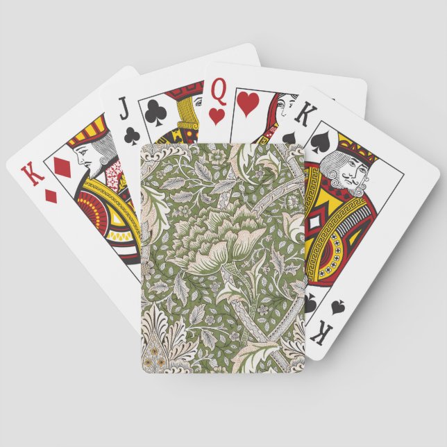 Jeu De Cartes William Morris Windrush fleurs florales classique (dos)