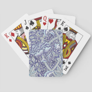 Jeu De Cartes William Morris Windrush motif floral bleu