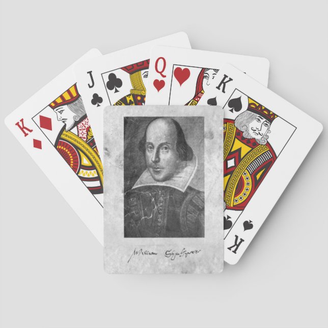 Jeu De Cartes William Shakespeare Portrait et Cartes de Signatur (dos)