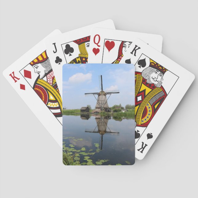 Jeu De Cartes Windmill néerlandais Kinderdijk Hollande (dos)