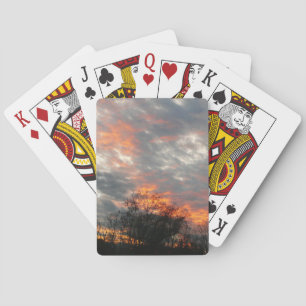 Jeu De Cartes Winter Sunset Nature Paysage Photographie