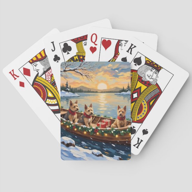 Jeu De Cartes Wire Fox Terrier Christmas Boat Holiday (dos)