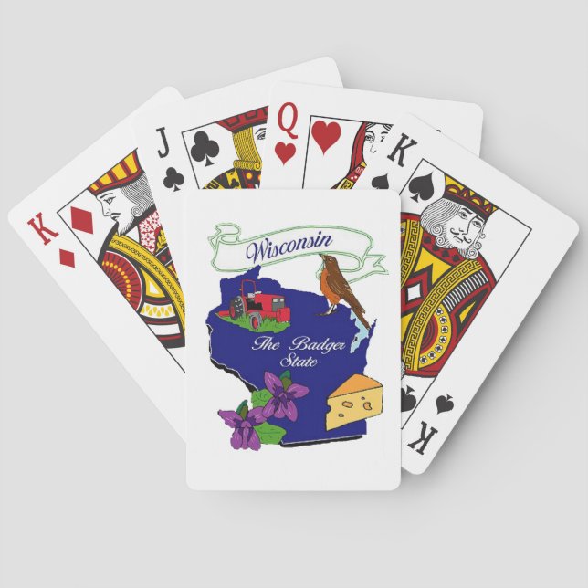 Jeu De Cartes Wisconsin State Playing Cards (dos)