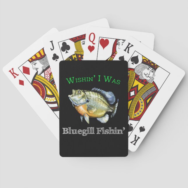 Jeu De Cartes Wishin I Was Bluegill Fishin (dos)