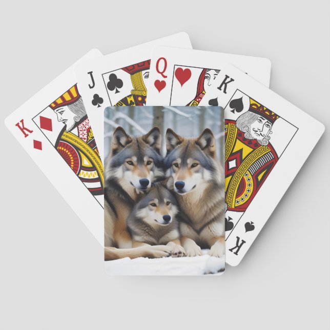 Jeu De Cartes Wolf Animal Nature Faune Affection Soin (dos)