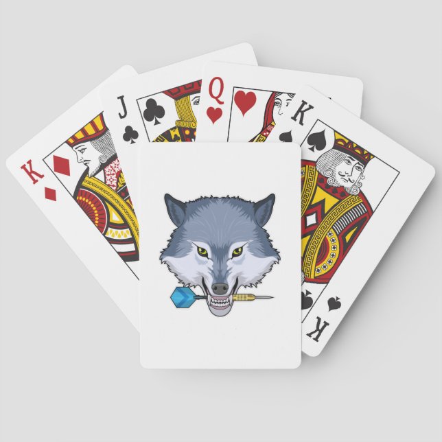 Jeu De Cartes Wolf aux fléchettes avec Dart (dos)