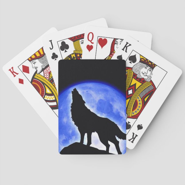 Jeu De Cartes Wolf Howling à Moon (dos)