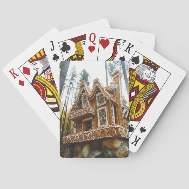 Jeu De Cartes Woodland Gingerbread Mansion Playing Cards (dos)