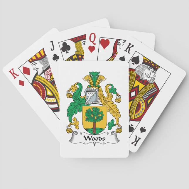 Jeu De Cartes Woods Family Crest (dos)