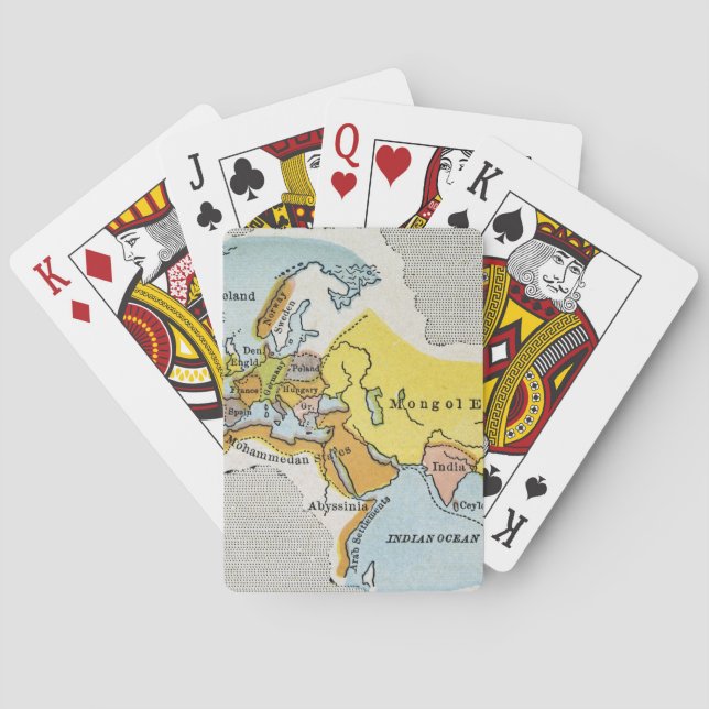 Jeu De Cartes WORLD MAP, c1300. (dos)