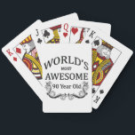 Jeu De Cartes World's Most Awesome 90 Year Old<br><div class="desc">A fun birthday gift to honor the world's most awesome 90 year old who is celebrating a milestone birthday.</div>