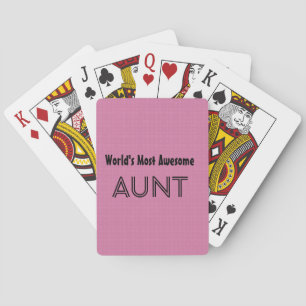 Jeu De Cartes World's Most Awesome AUNT Pink Squares Pattern