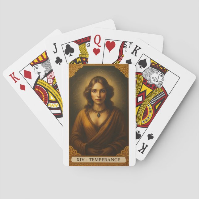 JEU DE CARTES XIV - TEMPÉRANCE - CARTES TAROT (dos)