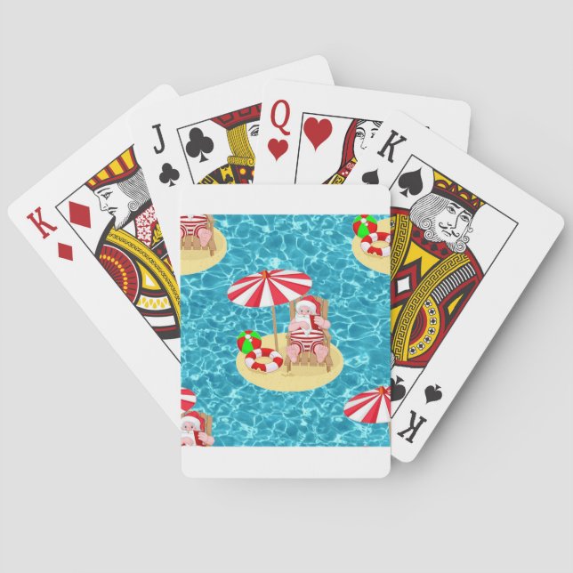 Jeu De Cartes xmas beach santa claus (dos)