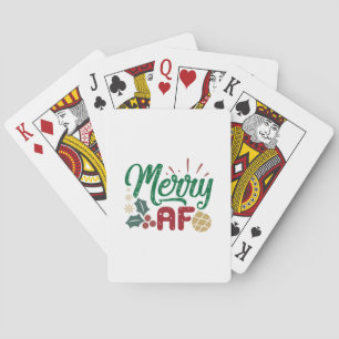 Jeu De Cartes Xmas Gift Merry AF Cool Sassy
