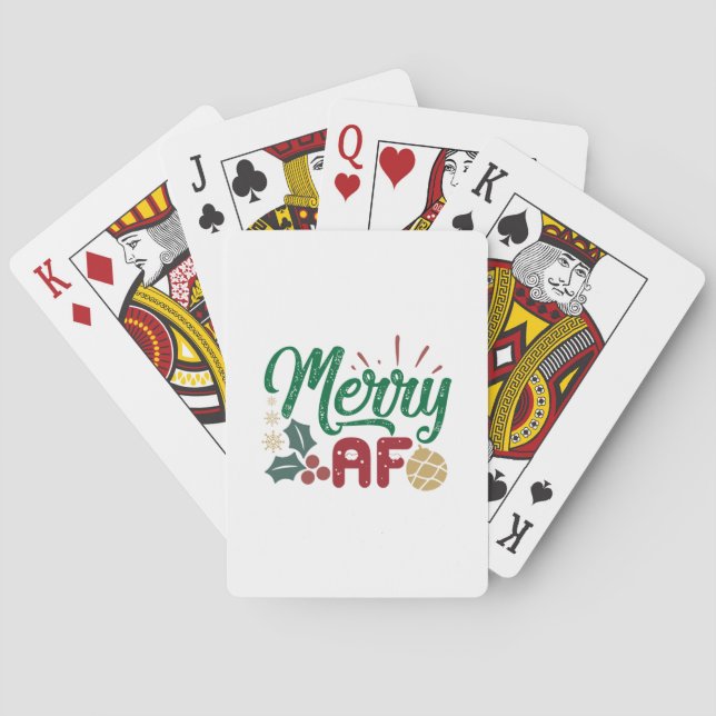Jeu De Cartes Xmas Gift | Merry AF Cool Sassy (dos)