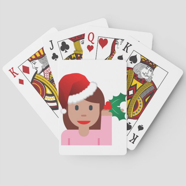 Jeu De Cartes xmas information fille émoji (dos)