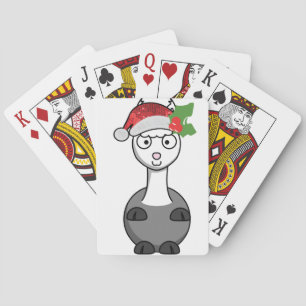 Jeu De Cartes xmas santa claus alpaca