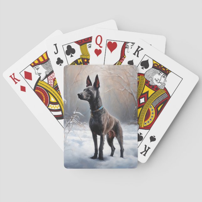 Jeu De Cartes Xoloitzcuintli Qu'il neige Noël (dos)