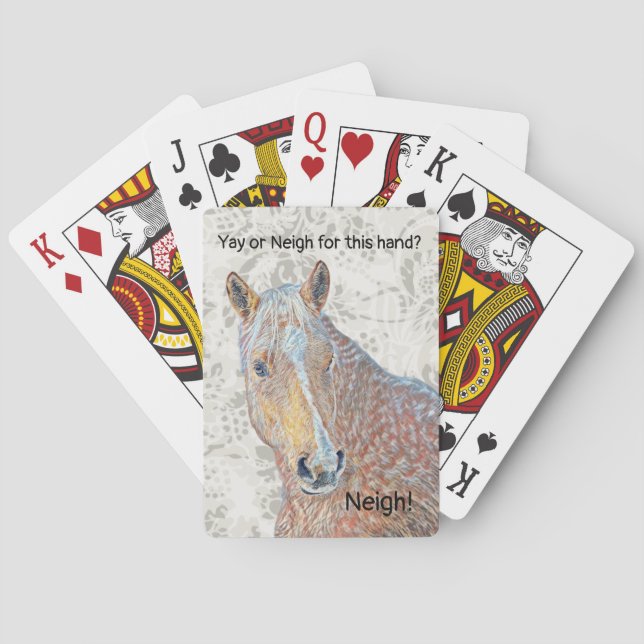 Jeu De Cartes Yay ou Neigh Horse amusant à jouer des cartes (dos)