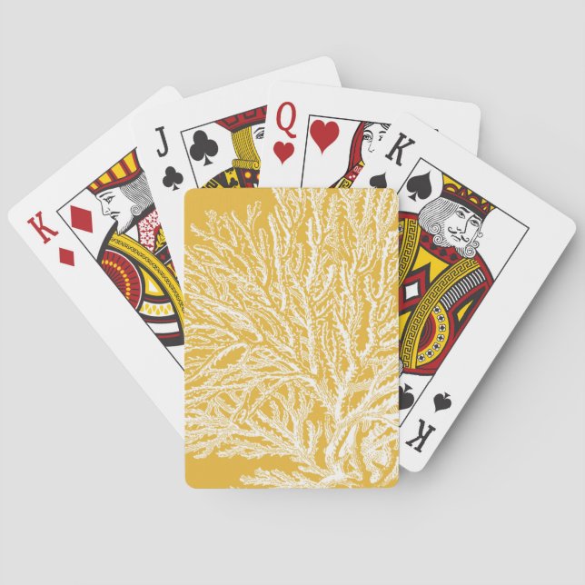 Jeu De Cartes Yellow and White Coral (dos)