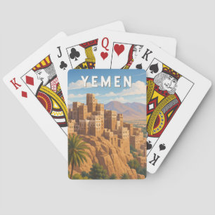 Jeu De Cartes Yémen Illustration Voyage Art Vintage