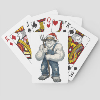 Jeu De Cartes Yeti Abominable Fermier de Noël Drôle Ferme de vac