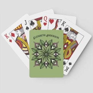 Jeu De Cartes Yeux psychédéliques Mandala - Trippy Nom floral