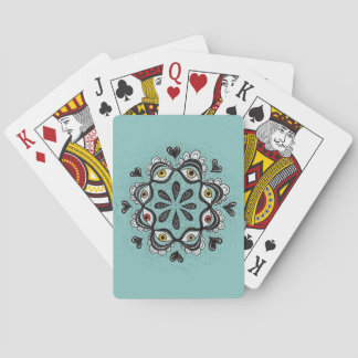 Jeu De Cartes Yeux Trippy avec Coeurs Boho Gothique Weirdcore Ar