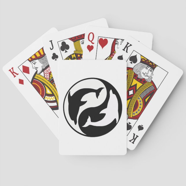Jeu De Cartes Yin Yang Dauphins Jouant Des Cartes (dos)